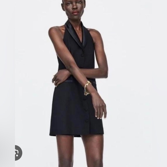 Zara Halter Tuxedo Dress size M - Picture 1 of 5